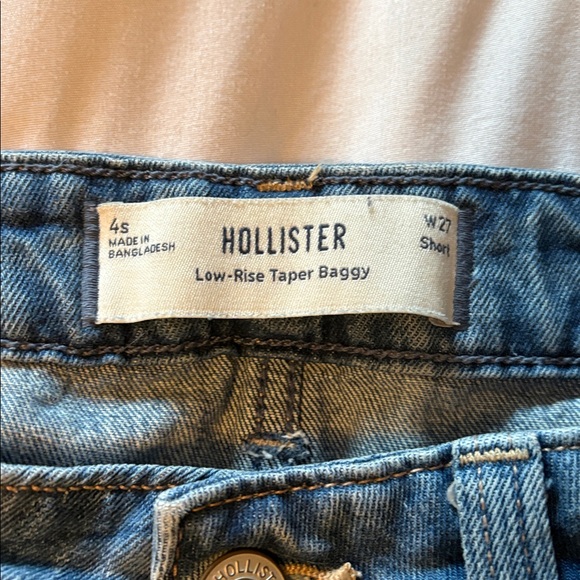 Hollister Low-Rise Taper Baggy Jeans - Blue - Picture 3 of 4